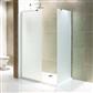 Volente 6mm Easy Clean 1850mm x 900mm Walk-In Frosted Panel with Frosted Glass - Chrome