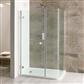 Volente 1850mm x 800mm Curved Corner Shower Panel for Volente Curved Corner Shower Enclosure - Chrome Profiles
