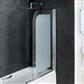 Volente 6mm hinge bath screen 850x1500 frosted Silver