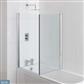 Type 1 6mm 1400mm Height Across Bath Screen for 750mm Wide Baths - Chrome