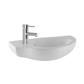 Lisbon II 57cm x 32cm Left Hand (LH) 1 Tap Hole Cloakroom Basin with Overflow - White