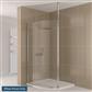 Valliant 8mm 1850mm x 1100mm Square Pole Walk-In Offset Shower Panel - Chrome