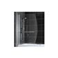 5mm 1410 x 895mm Sail Shape Straight Bath Screen with Towel Rail - Chrome Profiles