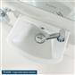 Loire 46cm x 27cm 2 Tap Hole Ceramic Cloakroom Basin with Overflow - White