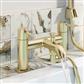 Meriden Bath Shower Mixer Tap with Handset, Hose and Holder Brushed Brass