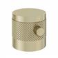 (Pair) Meriden Half Knurling Valve Handles with Round Lever for Meriden Telescopic Shower Sets - Brushed Brass